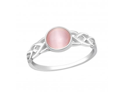 Stříbrný prsten Light Pink