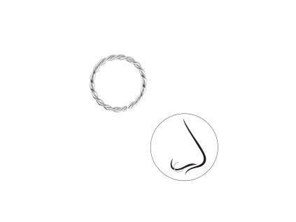 Piercing kroužek do nosu