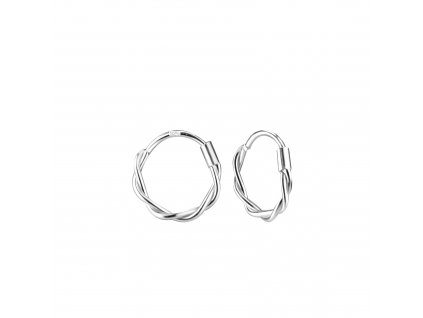 4103 stribrne nausnice mini krouzky twisted