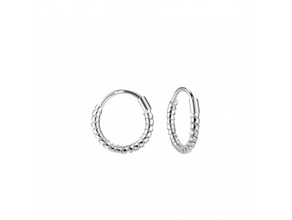 Stříbrné náušnice kruhy Twisted 12 mm  Ag 925/1000