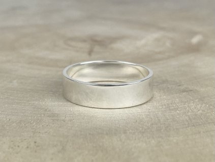 Stříbrný prsten pro muže hladký 6 mm  Ag 925/1000