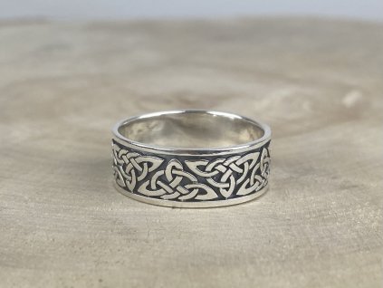 Stříbrný prsten pro muže Celtic II oxidovaný 8 mm  Ag 925/1000