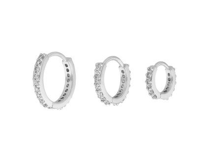 Sada kroužků se Zirkony Silver