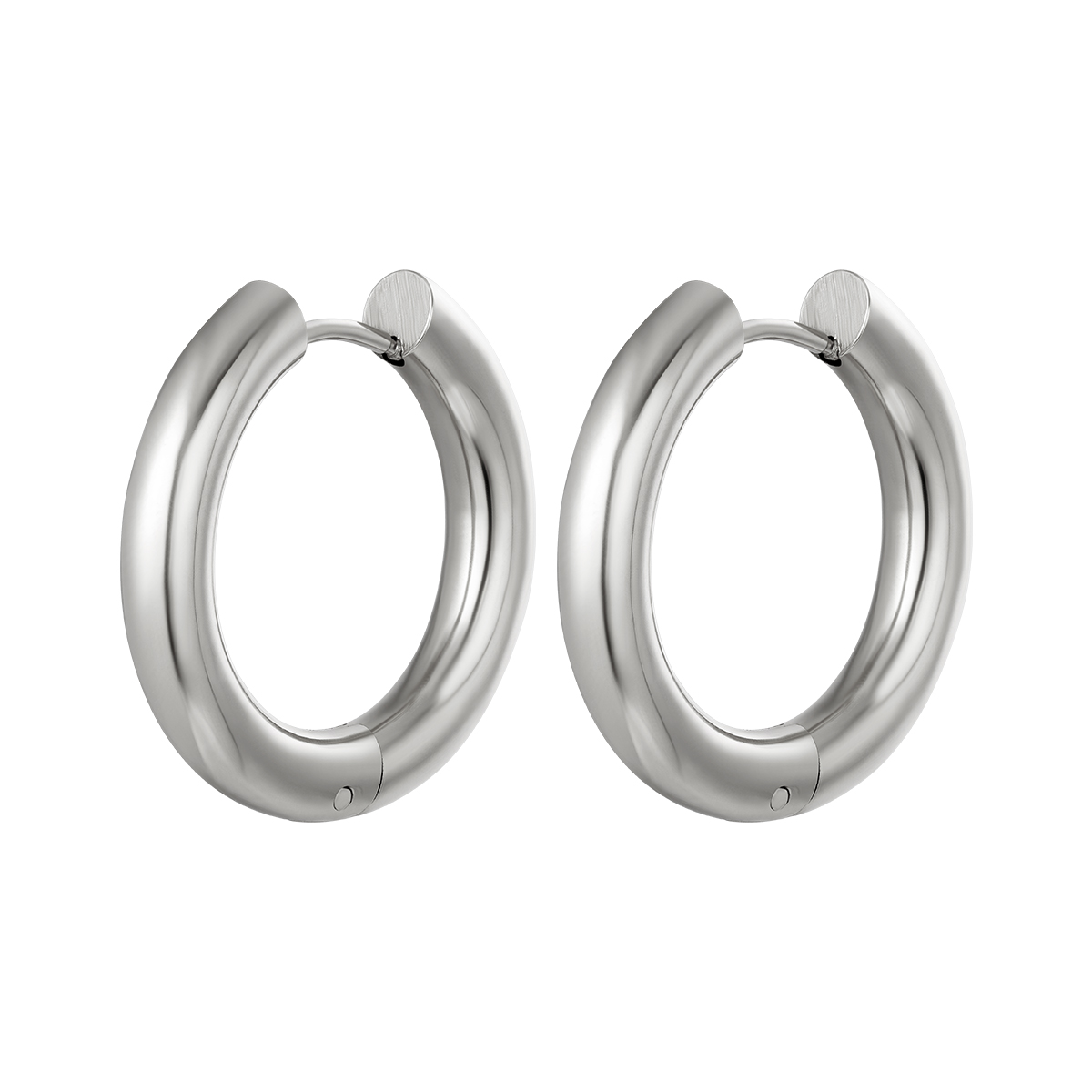Levně SYLVIENE Náušnice kruhy CREOLES Silver 25 mm