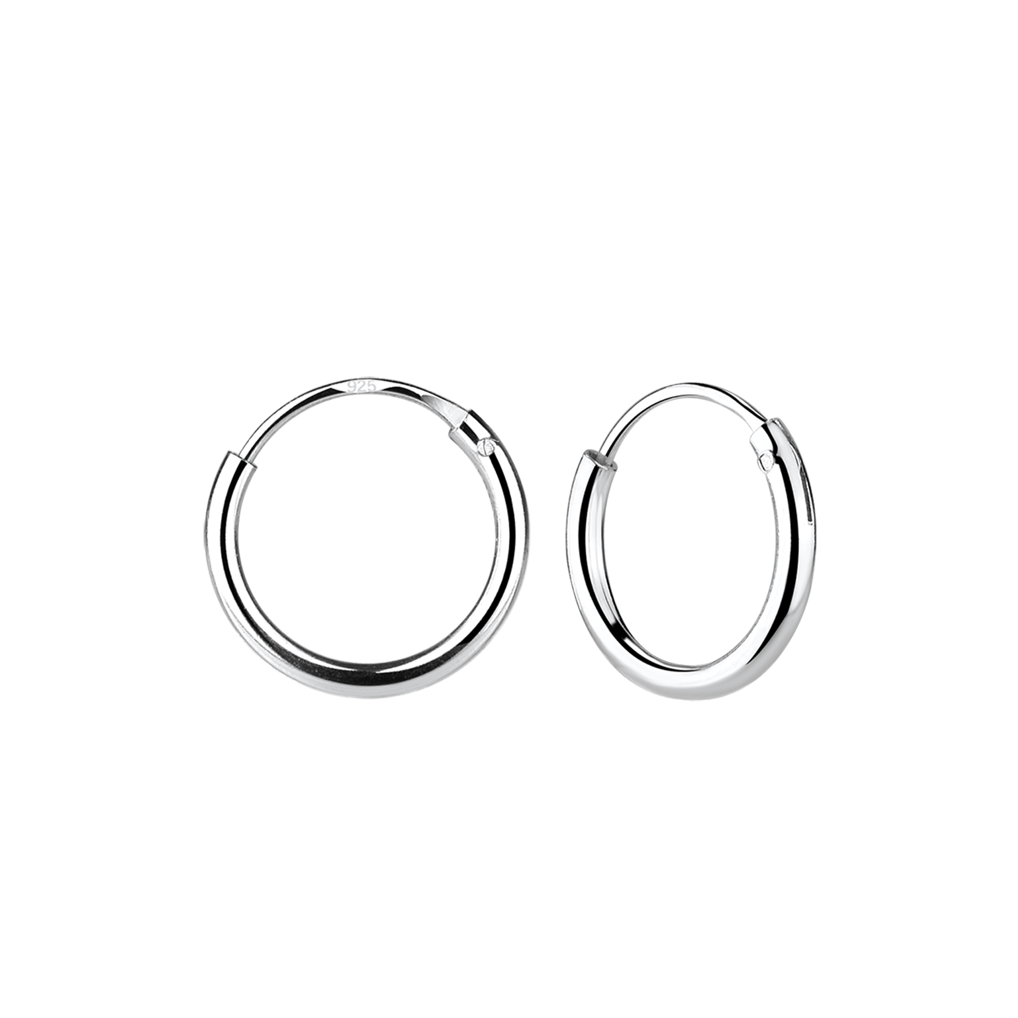 Stříbrné náušnice kruhy Thick 12 mm