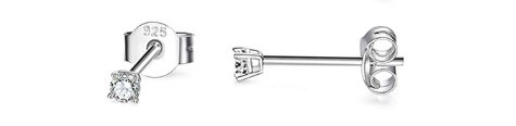 Levně SYLVIENE Stříbrná náušnice SIA 1 ks Velikost zirkonu: 3 mm Ag 925/1000