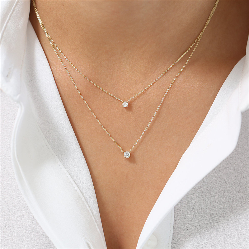Stříbrný náhrdelník SIA Velikost zirkonu: 4 mm