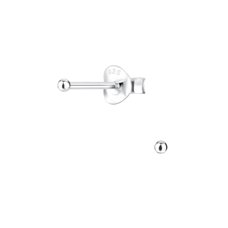 Levně SYLVIENE Stříbrné náušnice Ball 1,5 mm Ag 925/1000