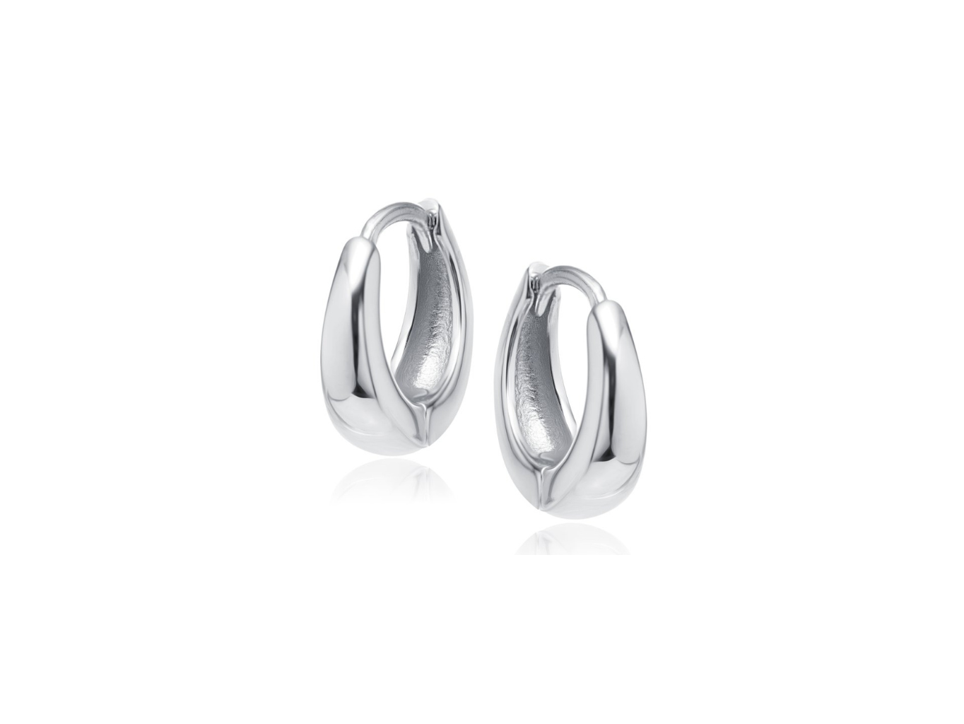 Levně SYLVIENE Stříbrné náušnice EDWINA 12 mm Ag 925/1000