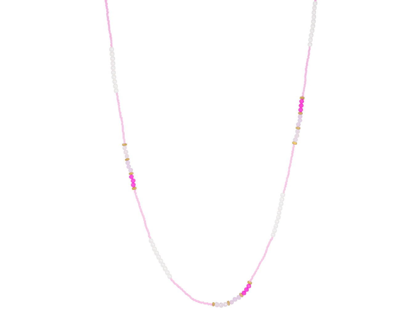 Levně Sylv Náhrdelník PAULA Fuchsia Gold
