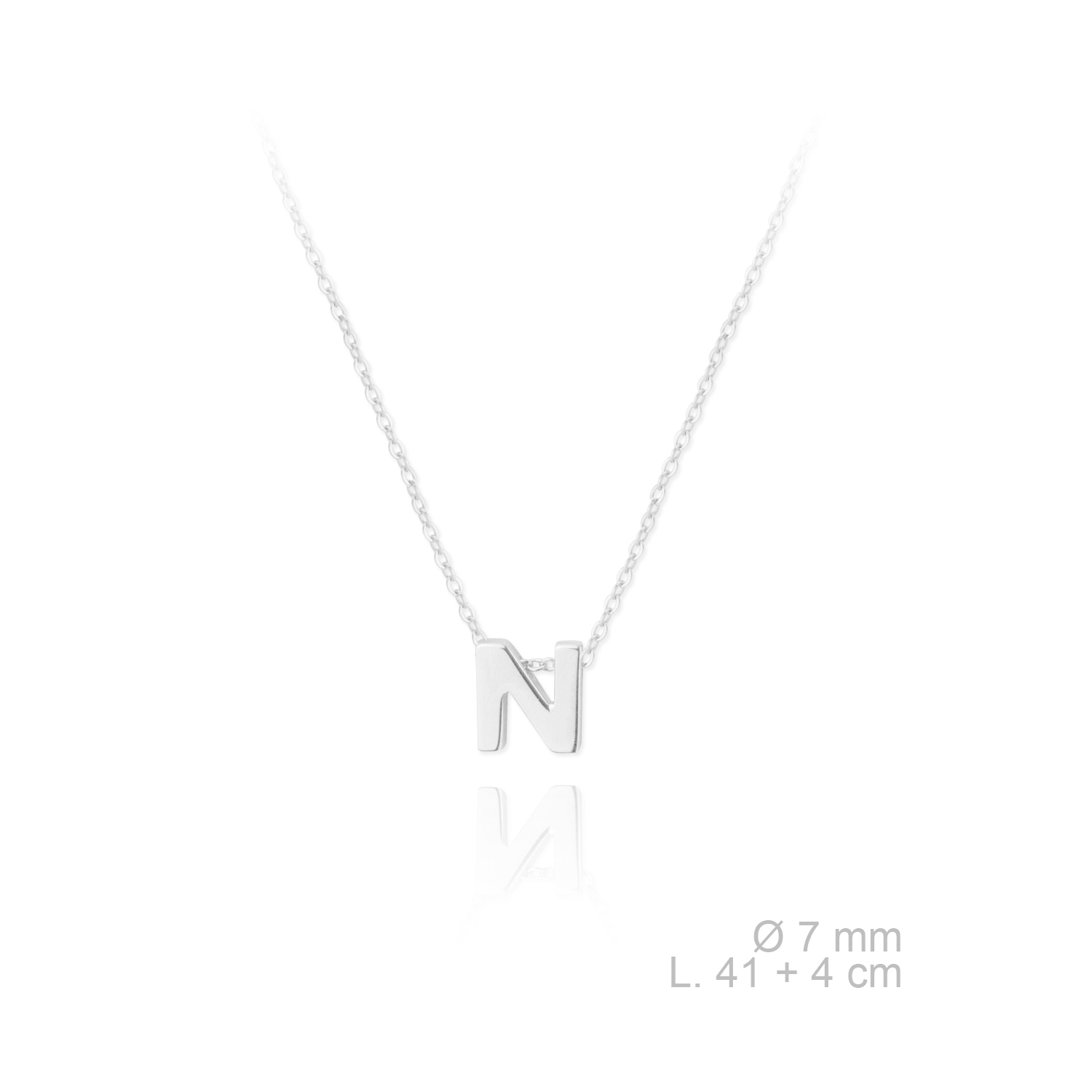 SYLVIENE Stříbrný náhrdelník s písmenem "N"