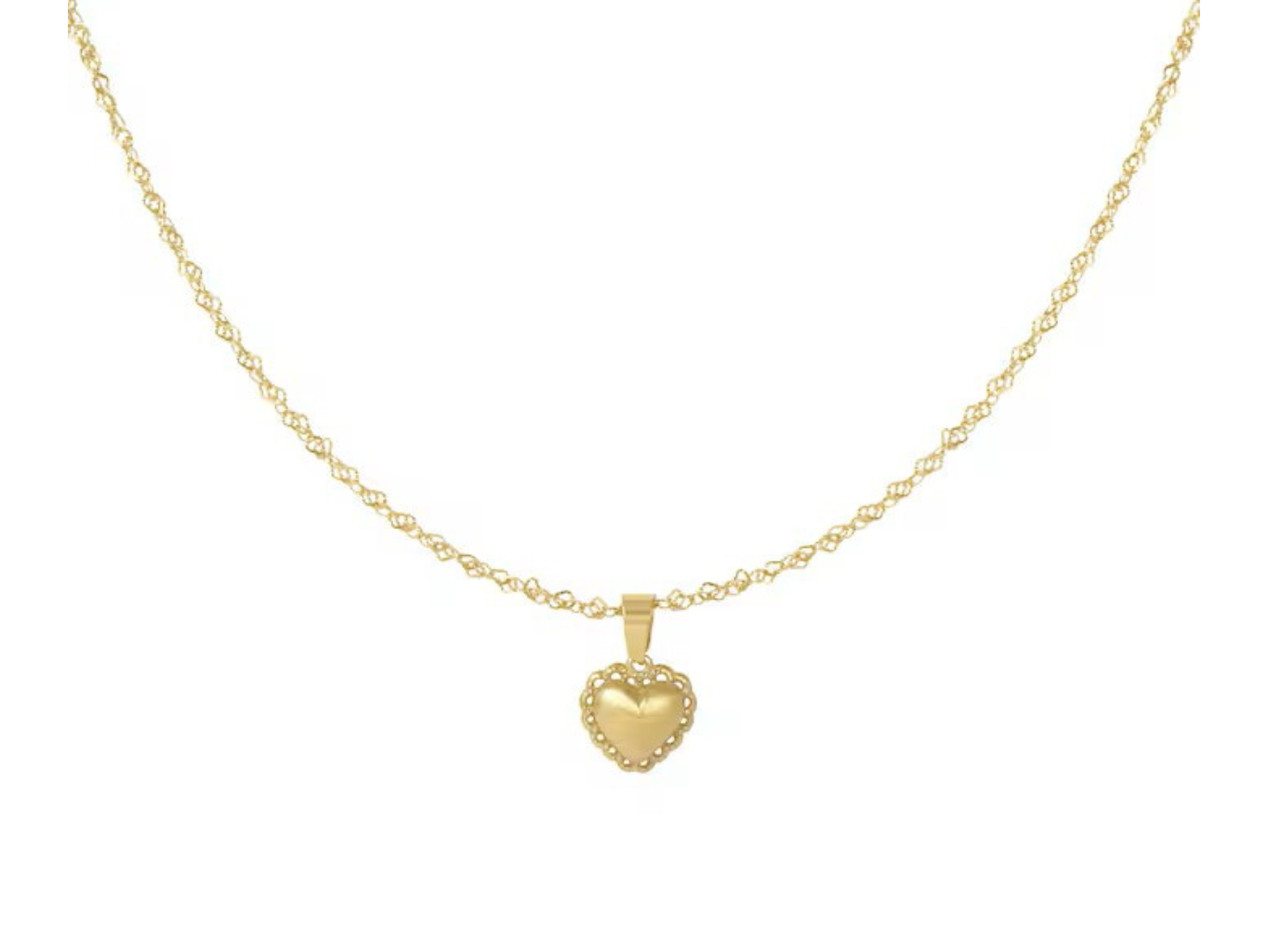 Levně SYLVIENE Náhrdelník HEART Gold