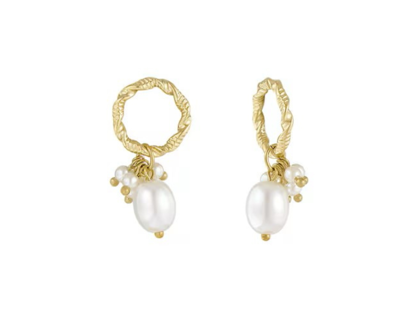 Levně SYLVIENE Náušnice PEARL Gold
