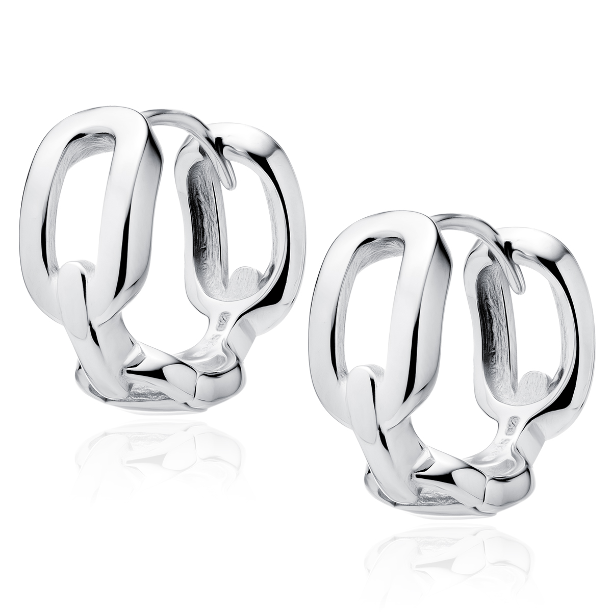 Levně SYLVIENE Stříbrné náušnice CHAIN Ag 925/1000