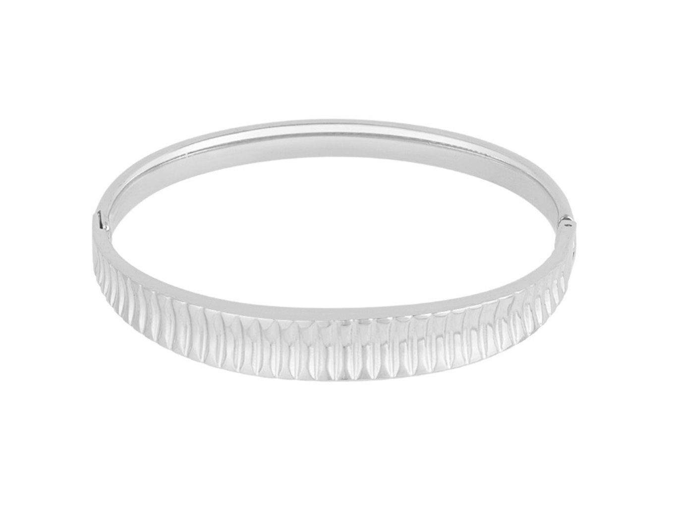 Levně SYLVIENE Pevný náramek STRIPES Silver