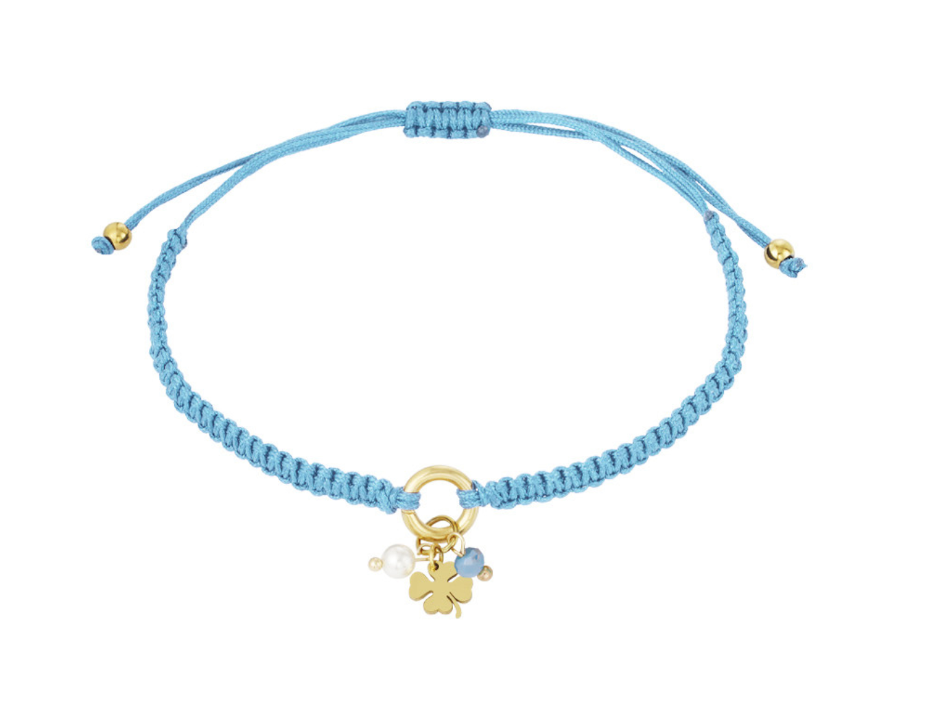 Levně SYLVIENE Náramek FELICITY Light Blue Gold