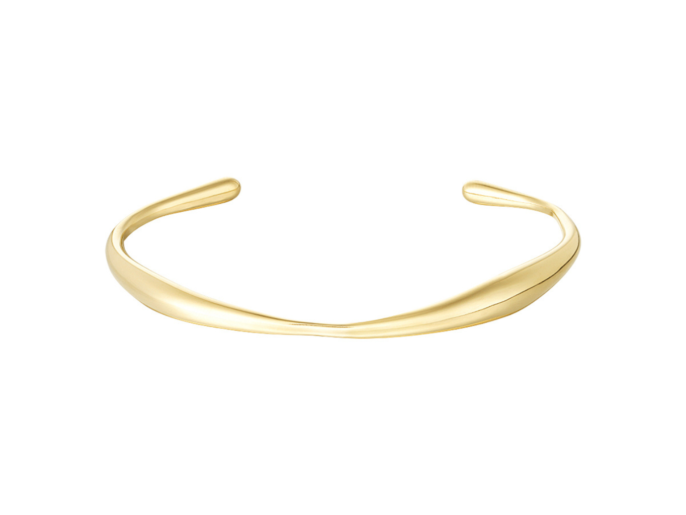 Levně SYLVIENE Pevný náramek ORGANIC Gold