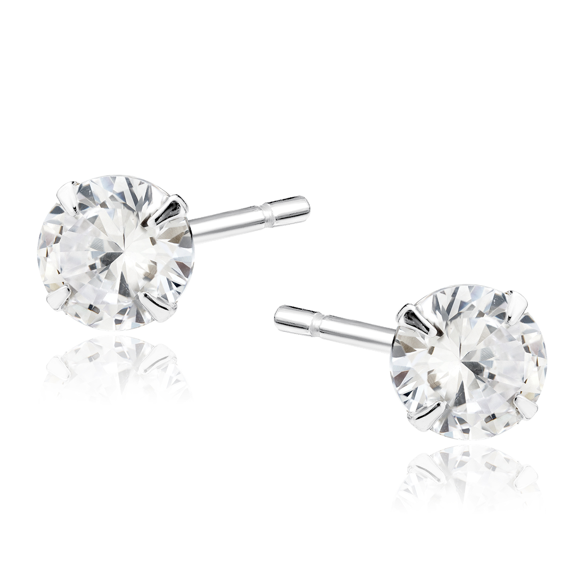 Levně SYLVIENE Stříbrné náušnice ANNIKA 6 mm Ag 925/1000