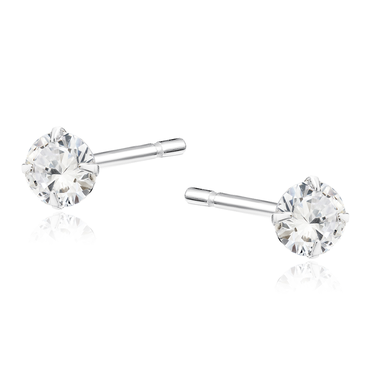 Levně SYLVIENE Stříbrné náušnice ANNIKA 4 mm Ag 925/1000