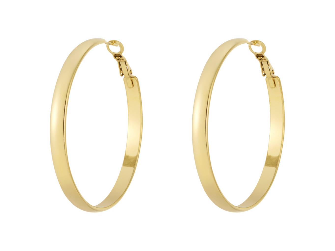 Levně SYLVIENE Náušnice kruhy THICK Gold
