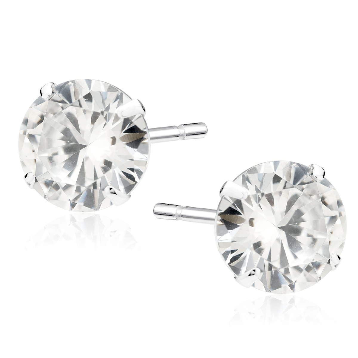 Levně SYLVIENE Stříbrné náušnice ANNIKA 8 mm Ag 925/1000