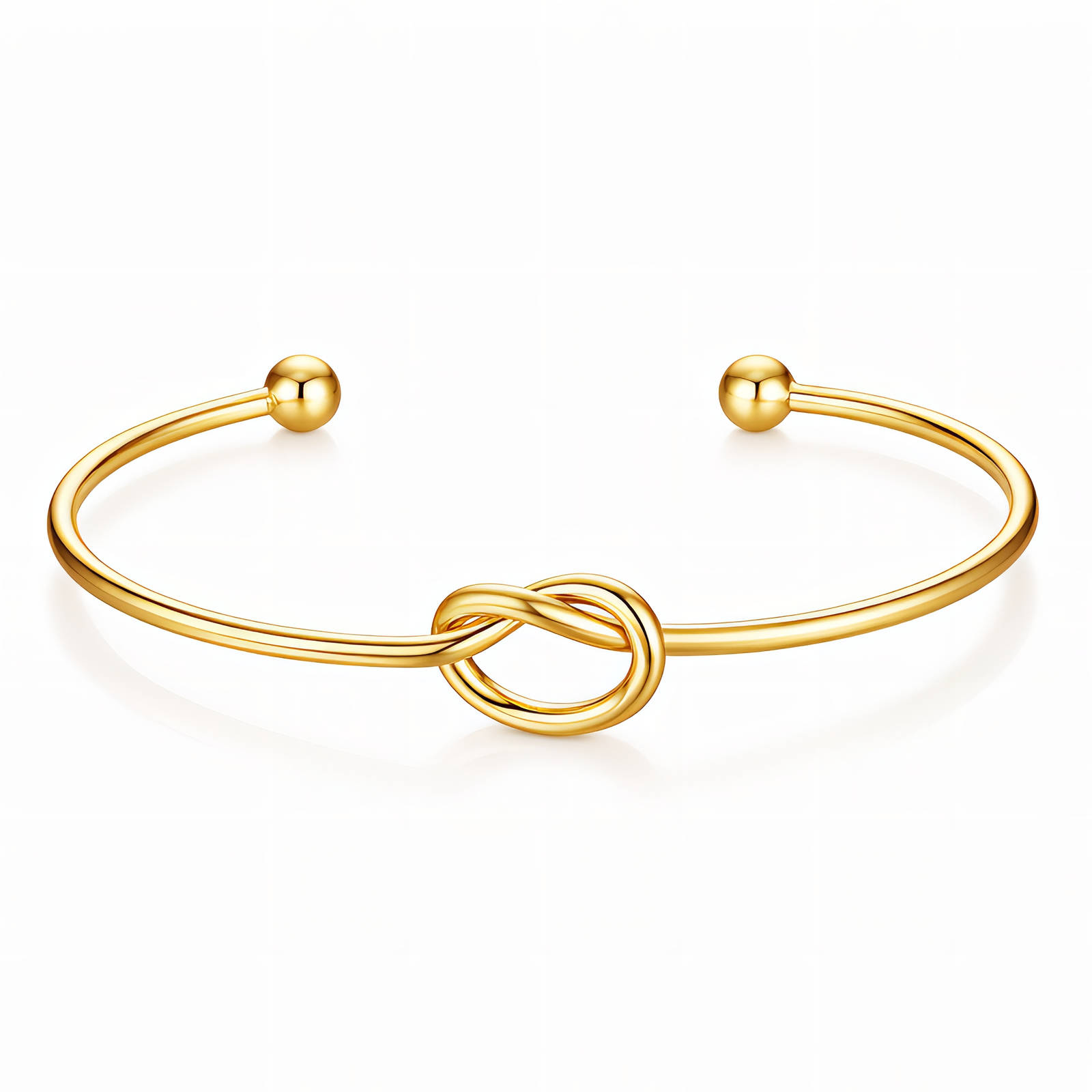 Levně SYLVIENE Pevný náramek KNOT Gold