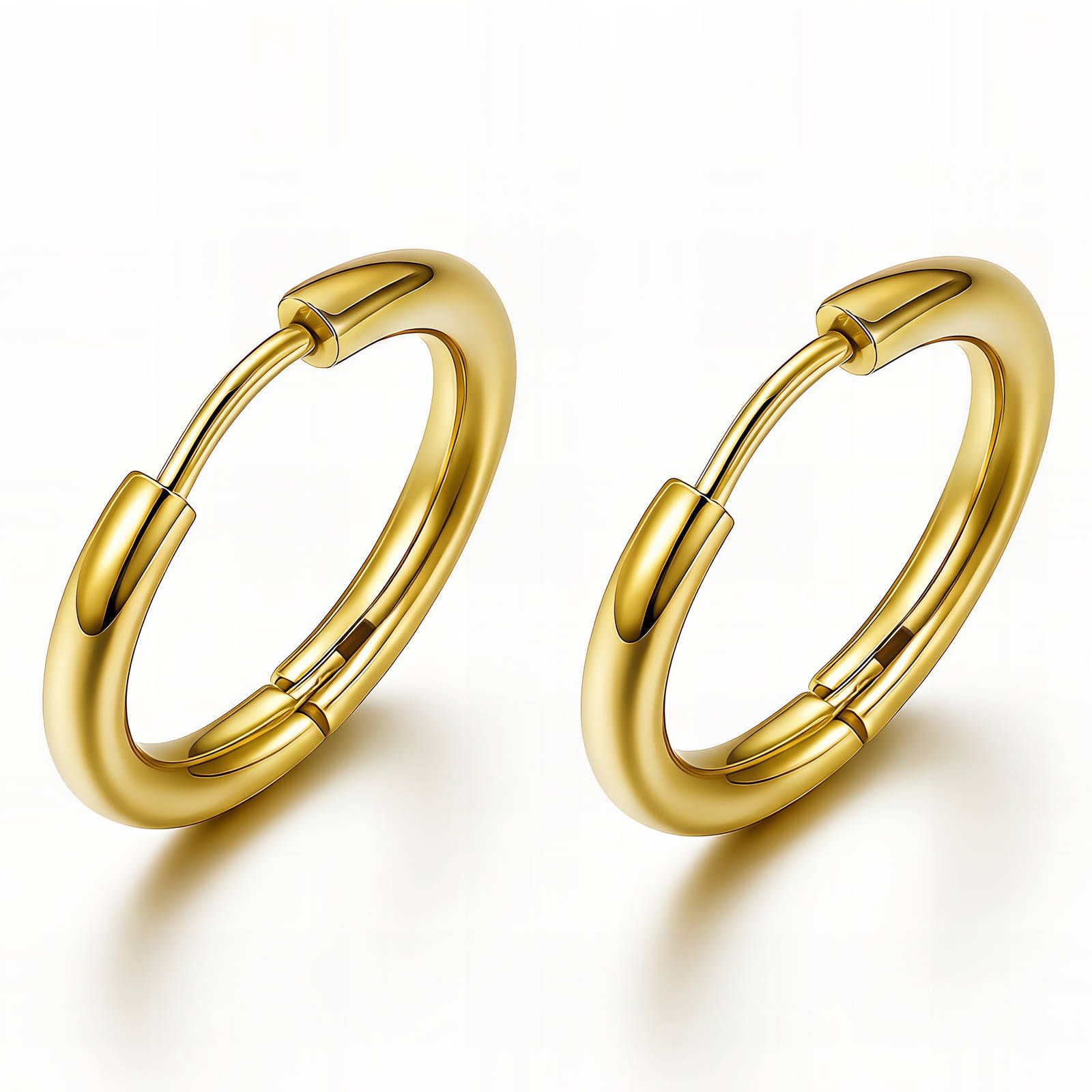 Levně SYLVIENE Náušnice kruhy SIMPLE Gold