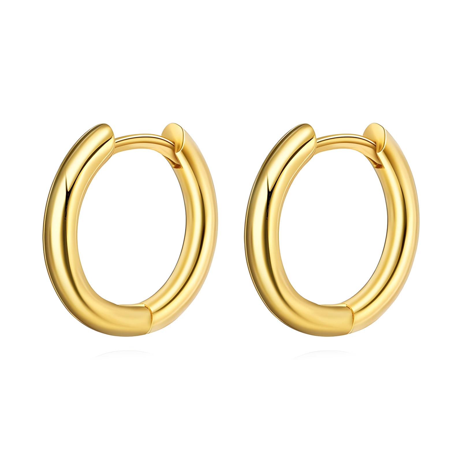 Levně SYLVIENE Náušnice kruhy SIMPLE Gold mini