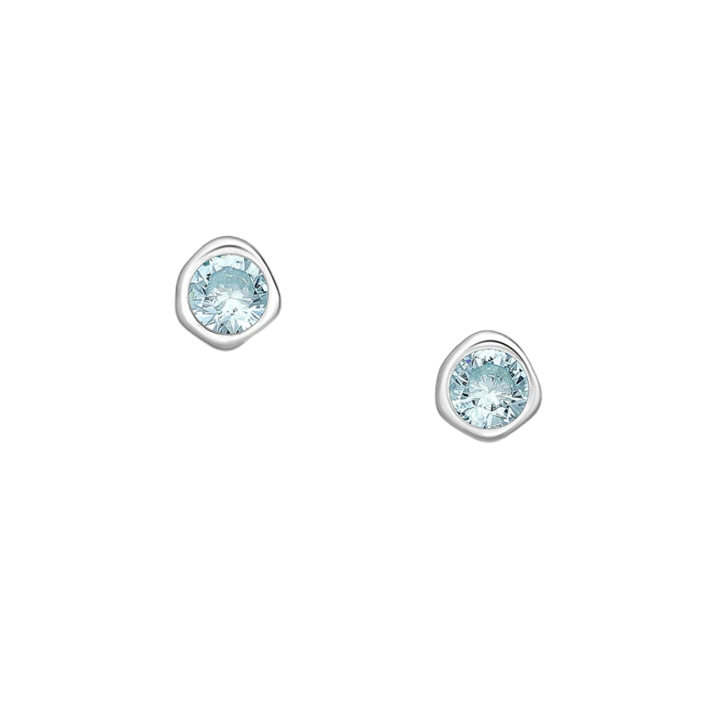 Stříbrné náušnice Birthstone Prosinec