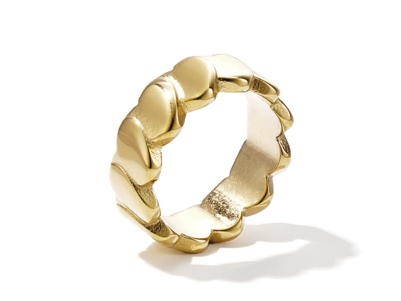 SYLVIENE Prsten HEARTS Gold Velikost: 5,5/50