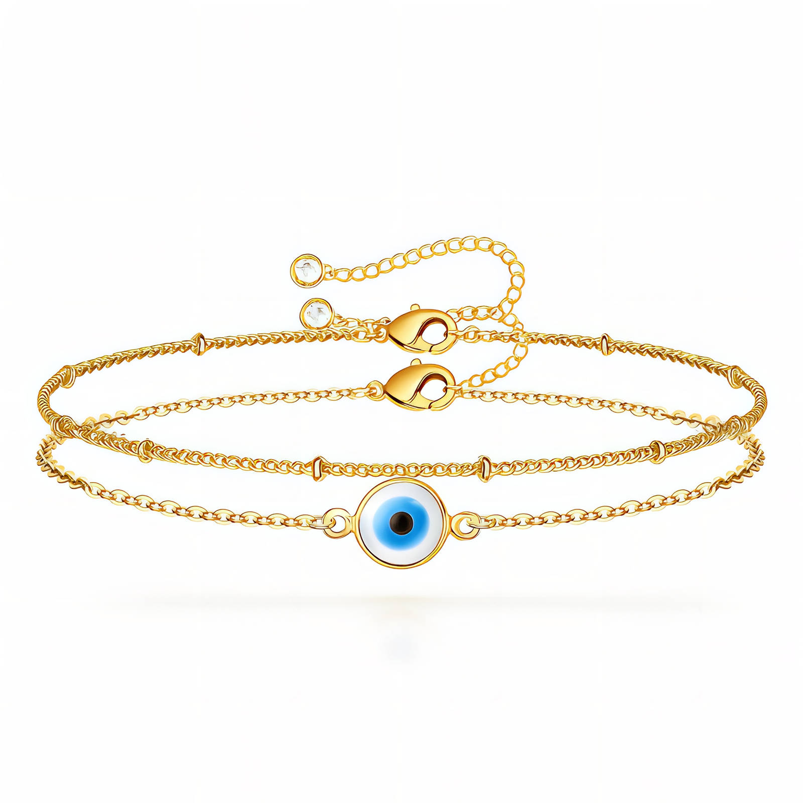 SYLVIENE Set náramků EVIL EYE Gold