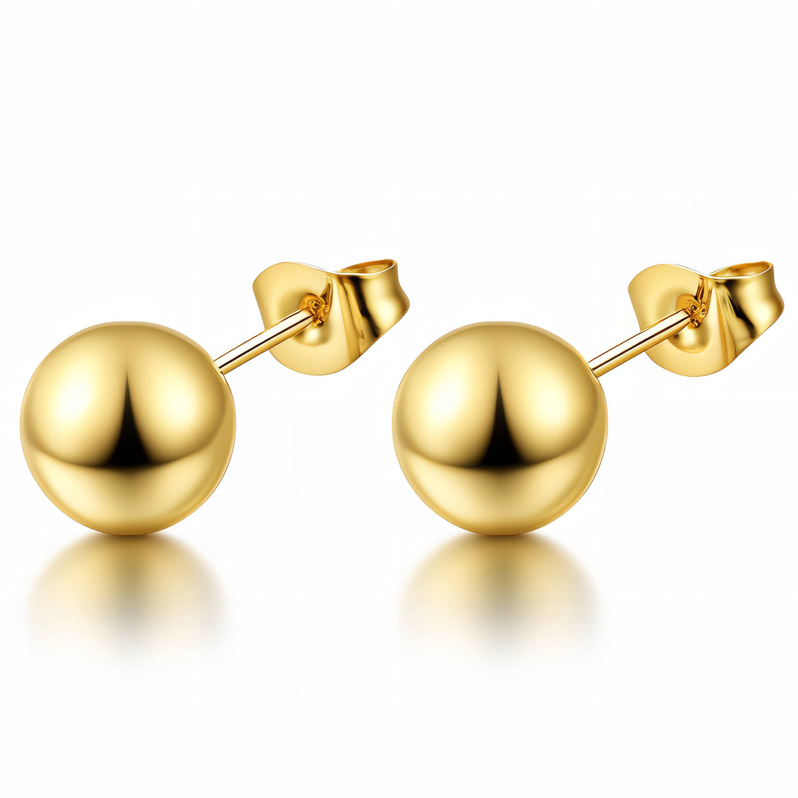 SYLVIENE Náušnice BALL 6 mm Gold