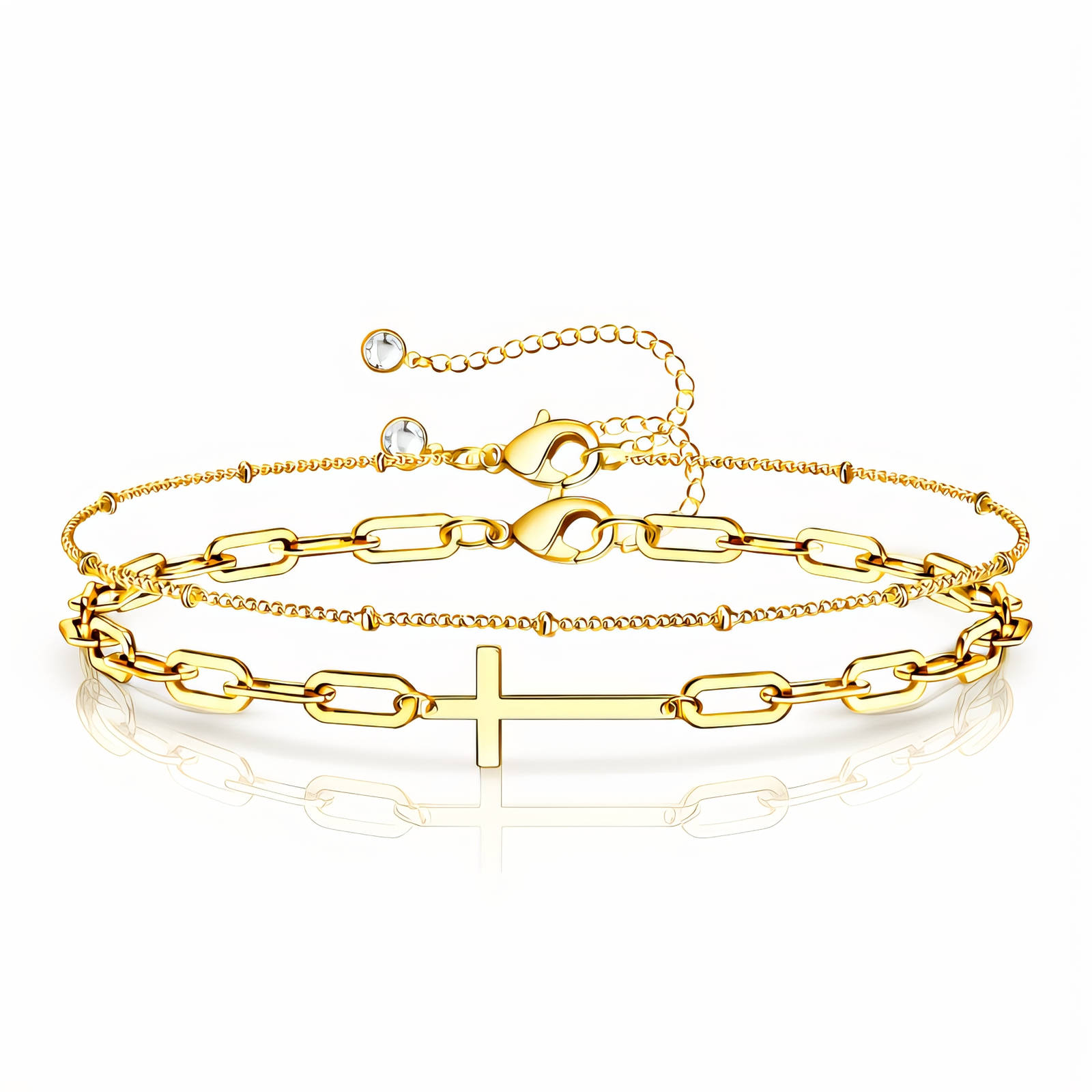 SYLVIENE Set náramků CROSS Gold