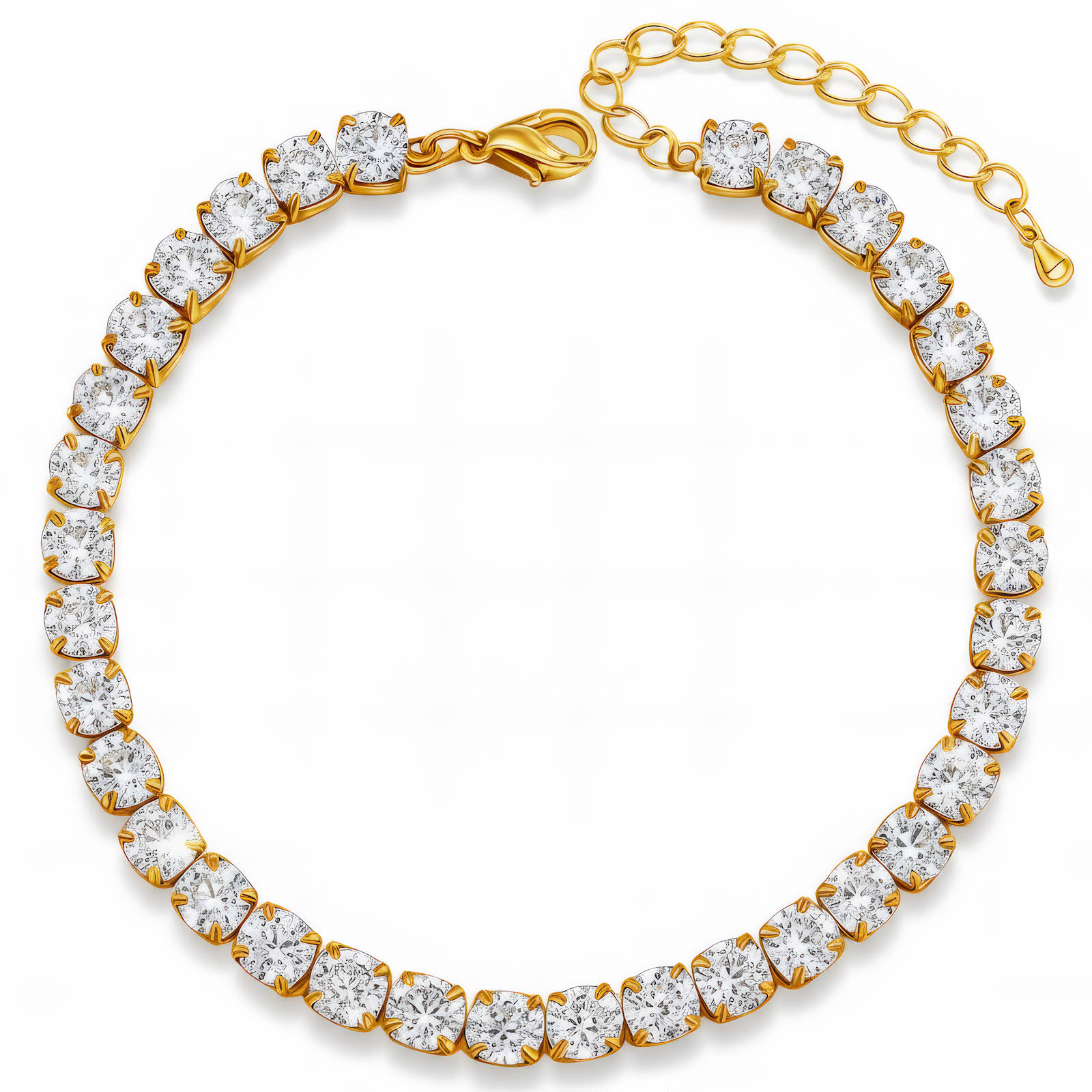 SYLVIENE Náramek Sparkle TENNIS Gold 4 mm