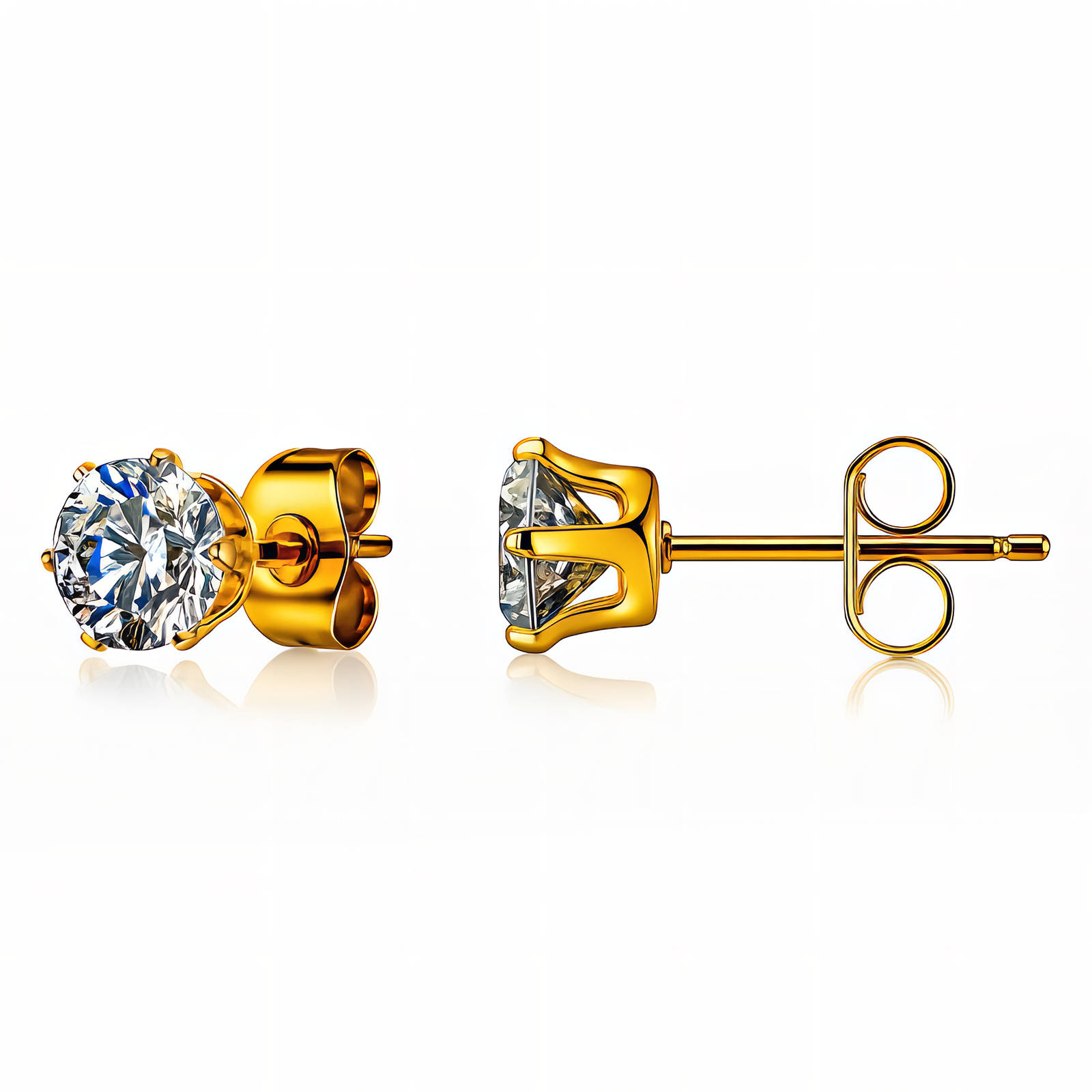 SYLVIENE Náušnice SPARKLE Gold 5 mm
