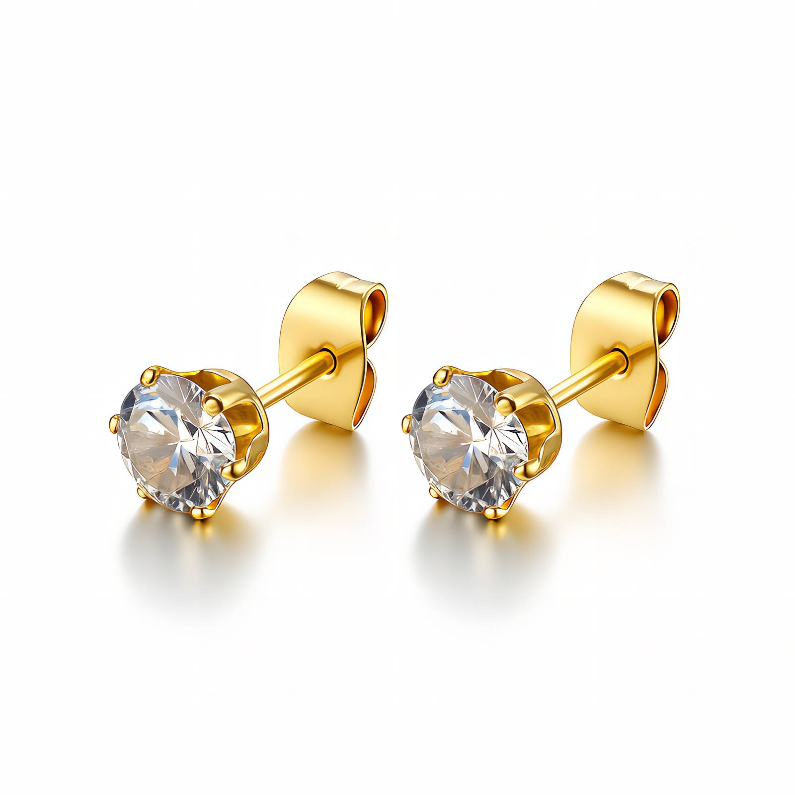 SYLVIENE Náušnice SPARKLE Gold 6 mm