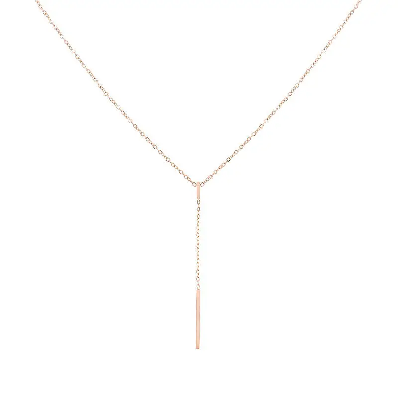 Mint15 Náhrdelník Little Bar Y Rose Gold