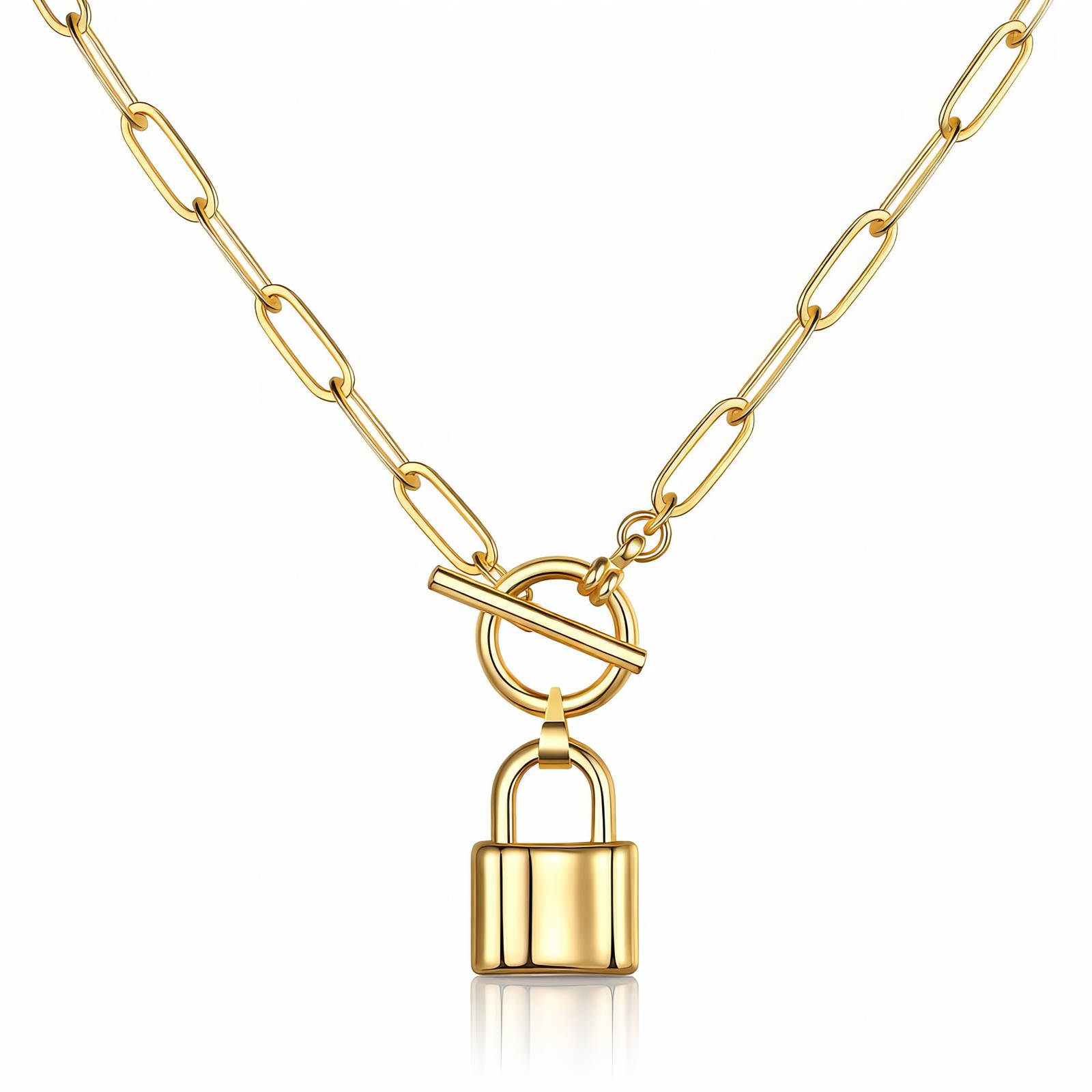 SYLVIENE Náhrdelník CHAIN LOCK Gold