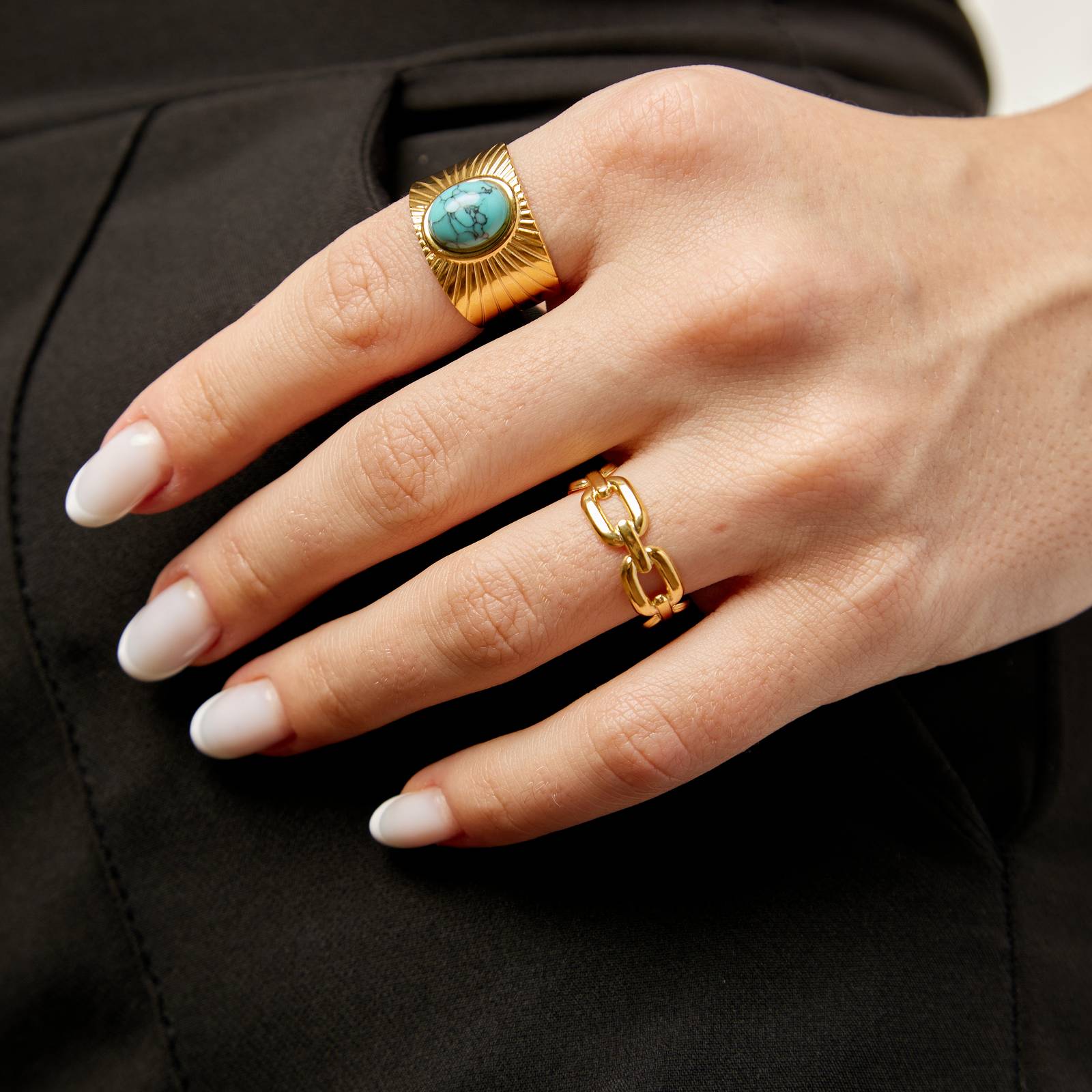 SYLVIENE Prsten CHAIN Gold