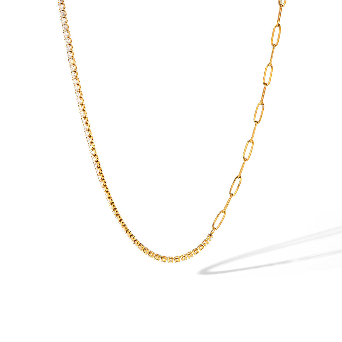 SYLVIENE Náhrdelník CHAIN TENNIS Gold