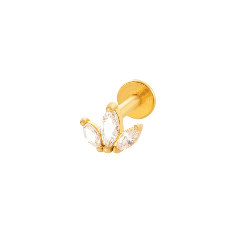 SYLVIENE Labreta Triple Marquise se Zirkony Gold