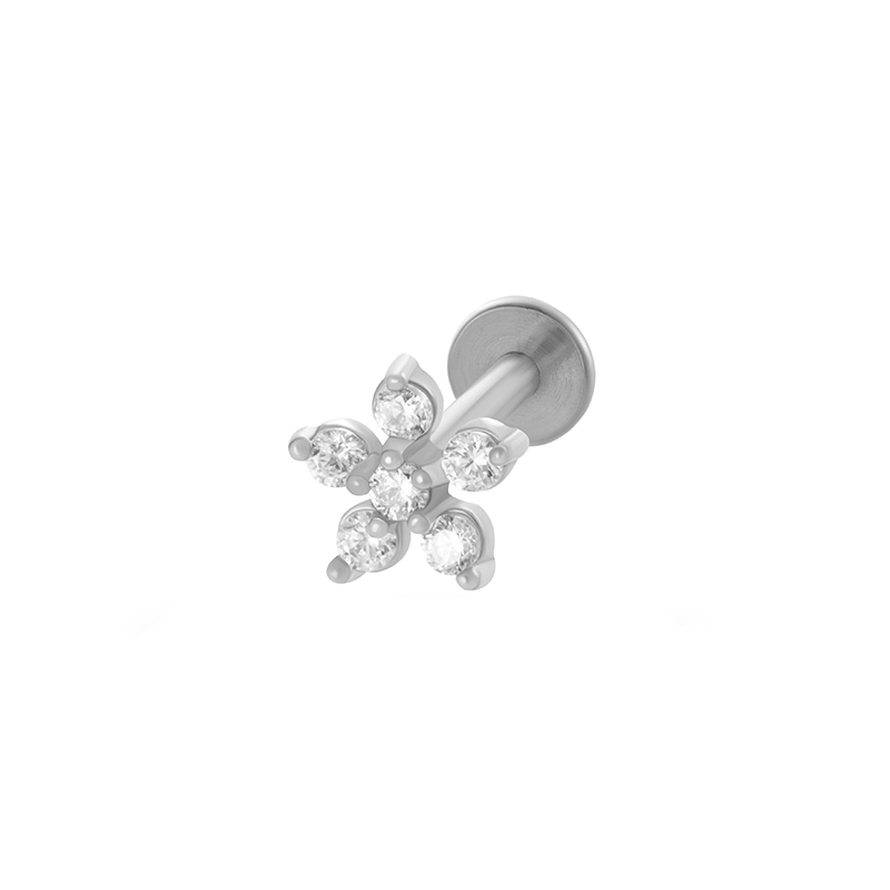SYLVIENE Labreta Flower se Zirkony Silver