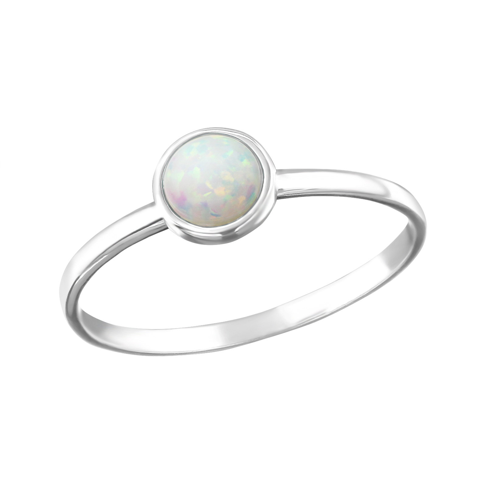 Levně SYLVIENE Stříbrný prsten Fire Opal Velikost: 7/54-55 Ag 925/1000