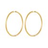 Náušnice kruhy 50 mm Gold