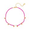 Korálkový náramek na nohu FUN Pink
