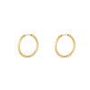 Vzorované náušnice kruhy Gold 22 mm