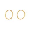 Vzorované náušnice kruhy Gold 30 mm