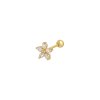 Piercing FLOWER se Zirkony Gold