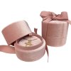Luxusní růžová dárková krabička na náhrdelník se stužkou