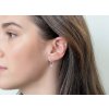 Stříbrná záušnice Double Line I